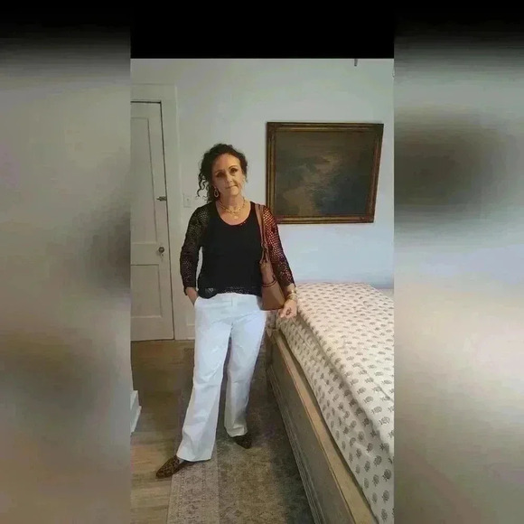 New York & Company Women's Off White Pants | Cotton Spandex | Boot Cut | Sz 8 - Picture 6 of 6